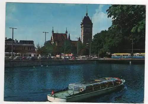 [Ansichtskarte] SWITZERLAND - Zürich - Blick auf Limmat und Landesmuseum. 