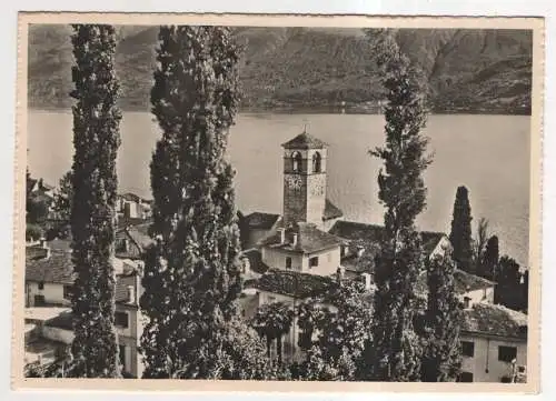 [Ansichtskarte] SWITZERLAND - Brissago / Lago Maggiore - Tropische Vegetation mit Ausblick gegen Italien. 