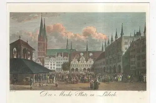 [Ansichtskarte] GERMANY - Lübeck - Der Markt-Platz in Lübeck. 