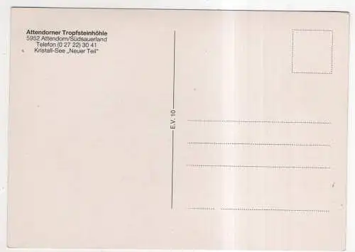 [Ansichtskarte] GERMANY - Attendorn / Südsauerland - Attendorner Tropfsteinhöhle. 