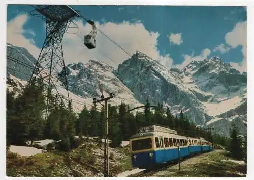 [Ansichtskarte] EISENBAHN - Zugspitz-Zahnradbahn u. neue Seilbahn. 