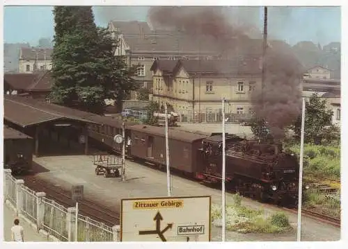 [Ansichtskarte] EISENBAHN - Schmalspurbahn Zittau-Oybin / Jonsdorf - Hauptbahnhof Zittau. 