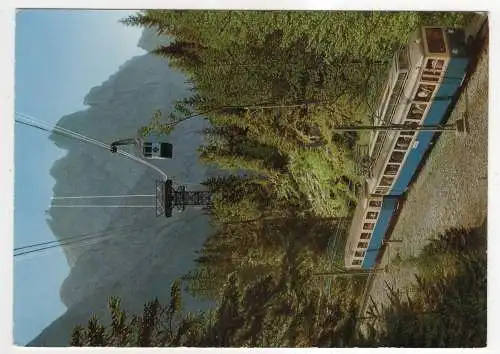 [Ansichtskarte] EISENBAHN - Bayerische Zugspitzbahnen - Zahnrad Triebwagenzug zum Schneefernerhaus. 