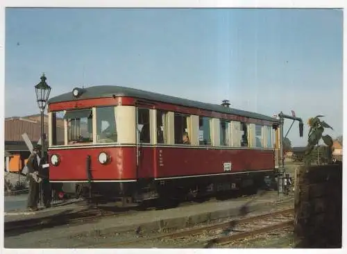 [Ansichtskarte] EISENBAHN - Dieseltriebwagen T 42 im Bf. Bruchhausen-Vlsen. 