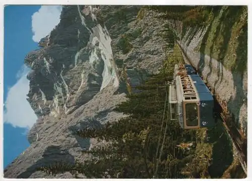 [Ansichtskarte] EISENBAHN - Bayr. Zugspitzbahn mit Zugspitze. 