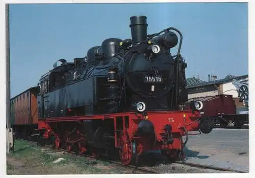 [Ansichtskarte] EISENBAHN - Personenzug-Tenderlokomotive 75 515 der Deutschen Reichsbahn. 