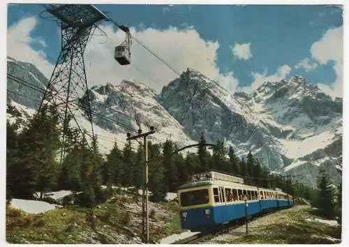 [Ansichtskarte] EISENBAHN - Zugspitz-Zahnradbahn  u. neue Seilbahn. 