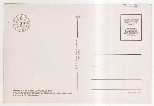 [Ansichtskarte] JERSEY - Pembroke Bay and Lancresse Bay. 