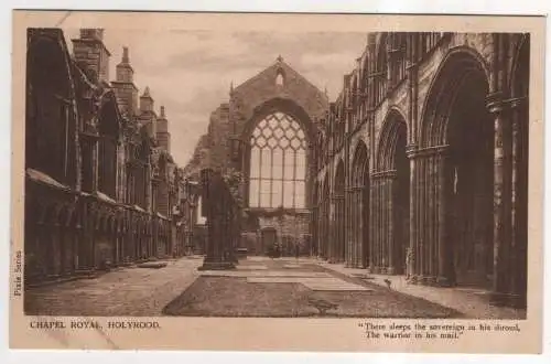 [Ansichtskarte] SCOTLAND - Holyrood - Chapel Royal. 