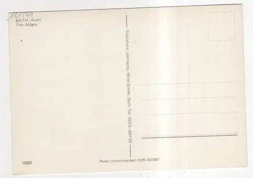 [Ansichtskarte] ENGLAND - Bath - The Abbey. 