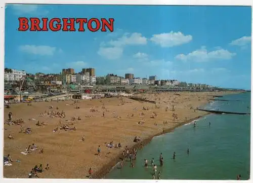 [Ansichtskarte] ENGLAND - Brighton - The Beach from the Pier. 