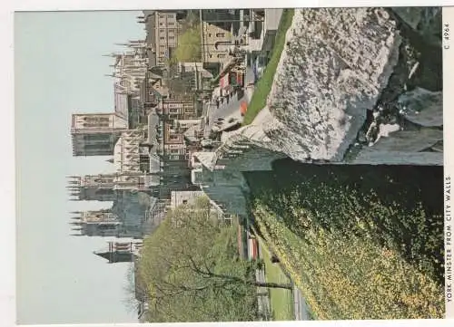 [Ansichtskarte] ENGLAND - York Minster from the City Walls. 