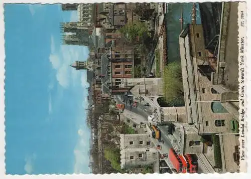 [Ansichtskarte] ENGLAND - York - View over Lendal Bridge and Ouse, towards York Minster. 