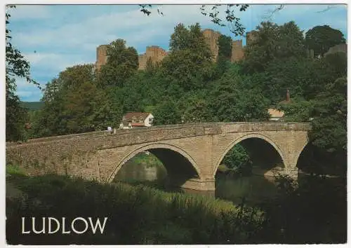 [Ansichtskarte] ENGLAND - Ludlow - Dinham Bridge and Castle. 