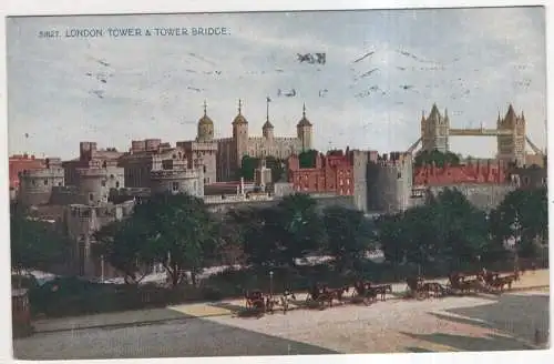 [Ansichtskarte] ENGLAND - London - London Tower & Tower Bridge. 