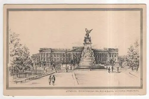 [Ansichtskarte] ENGLAND - London - Buckingham Palace & Queen Victoria Memorial. 