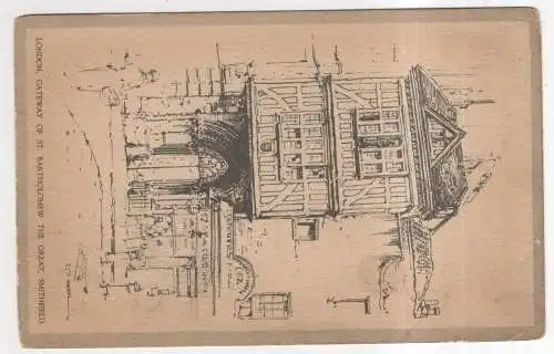 [Ansichtskarte] ENGLAND - London - Gateway of St. Bartholomy the Great  - Smithfield. 