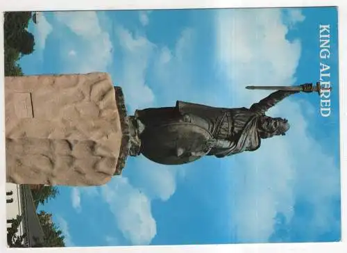 [Ansichtskarte] ENGLAND - Winchester - King Alfred Statue. 