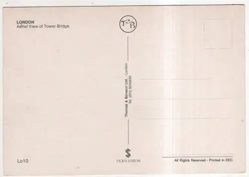 [Ansichtskarte] ENGLAND - London - Tower Bridge. 