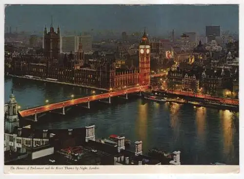 [Ansichtskarte] ENGLAND - London - The Houses of Parliament and the River Thames. 