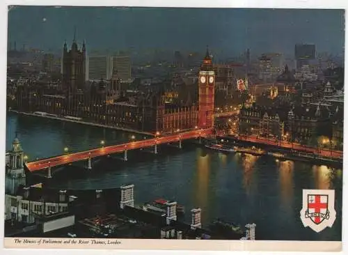 [Ansichtskarte] ENGLAND - London - The Houses of Parliament and the River Thames. 