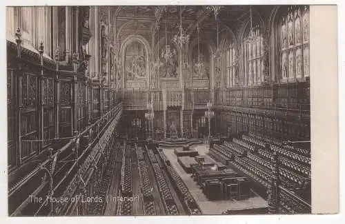 [Ansichtskarte] ENGLAND - London - The House of Lords - interior. 