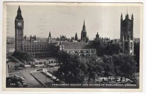 [Ansichtskarte] ENGLAND - London - Parliament Square and Houses of Parliament. 