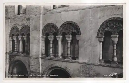 [Ansichtskarte] ENGLAND - St. Albans Abbey - Saxon Columns - South Transept. 