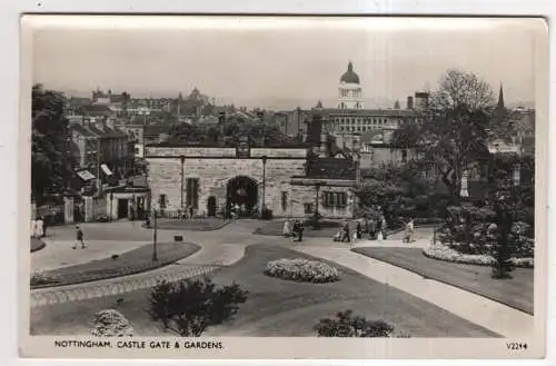 [Ansichtskarte] ENGLAND - Nottingham - Castle Gate & Gardens. 