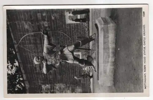 [Ansichtskarte] ENGLAND - Nottingham - Castle Grounds - Robin Hood Statue. 