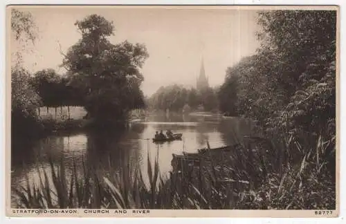 [Ansichtskarte] ENGLAND - Stratford-on-Avon - Church and River. 