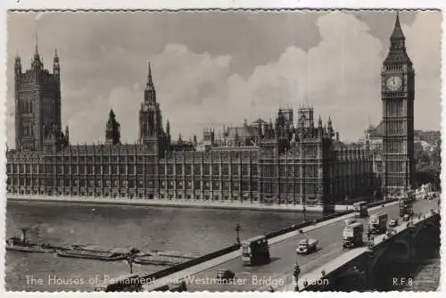 [Ansichtskarte] ENGLAND - London -The Houses of Parliament and Westminster Bridge. 