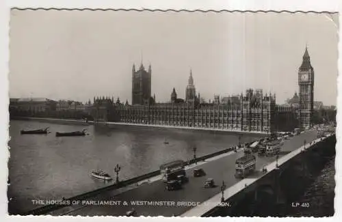 [Ansichtskarte] ENGLAND - London - Houses of Parliament & Westminster Bridge. 