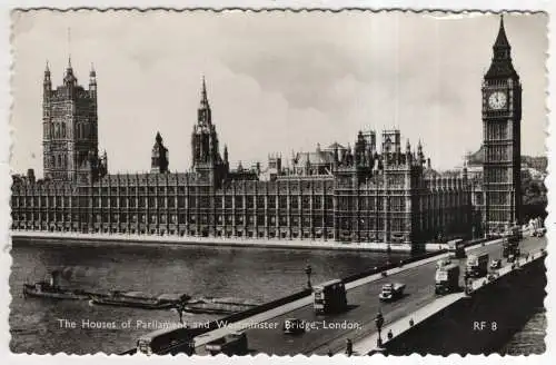 [Ansichtskarte] ENGLAND - London - Houses of Parliament & Westminster Bridge. 