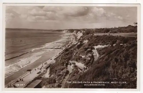 [Ansichtskarte] ENGLAND - Bournemouth - The Zig-Zag Path & Promenade - West Cliff. 