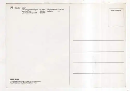 [Ansichtskarte] AIRPLANE / FLUGZEUG - Condor - Boeing 757. 
