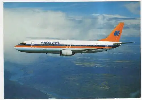 [Ansichtskarte] AIRPLANE / FLUGZEUG - Hapag-Lloyd B 737-400. 