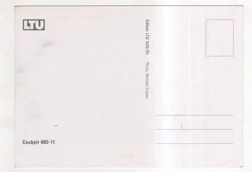 [Ansichtskarte] AIRPLANE / FLUGZEUG - LTU Cockpit MD-11. 
