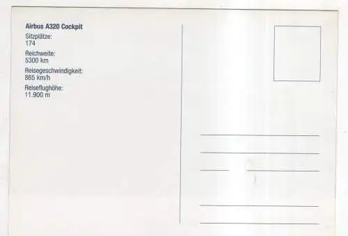[Ansichtskarte] AIRPLANE / FLUGZEUG - Aero Lloyd  Airbus A320 Cockpit. 
