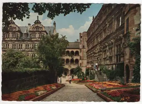 [Ansichtskarte] GERMANY - Heidelberg - Blumentage im Schlosshof. 