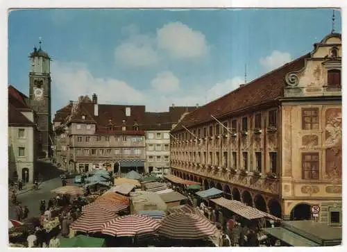 [Ansichtskarte] GERMANY - Memmingen / Allgäu - Marktplatz und St. Martinskirche. 