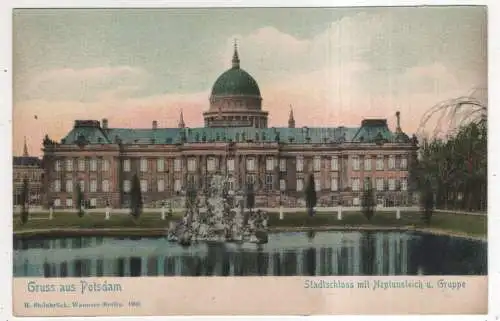 [Ansichtskarte] GERMANY - Potsdam - Stadtschloss mit Neptunsteich u. Gruppe. 