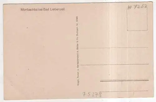 [Ansichtskarte] GERMANY - Monbachtal bei Bad Liebenzell. 