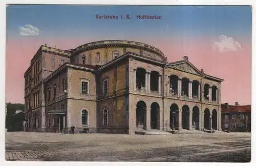 [Ansichtskarte] GERMANY - Karlsruhe i. B. - Hoftheather. 