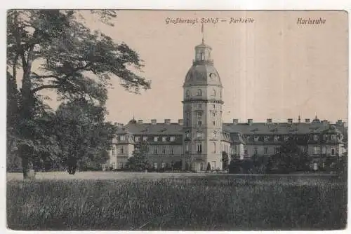 [Ansichtskarte] GERMANY - Karlsruhe - Großherzogl. Schloß - Parkseite. 