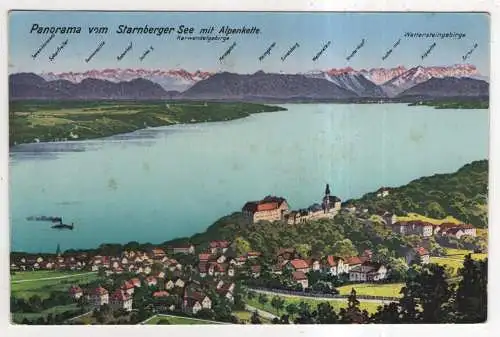 [Ansichtskarte] GERMANY - Panorama vom Starnberger See mit Alpenkette. 