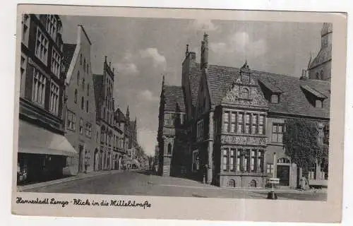 [Ansichtskarte] GERMANY - Lemgo - Blick in die Mittelstraße. 