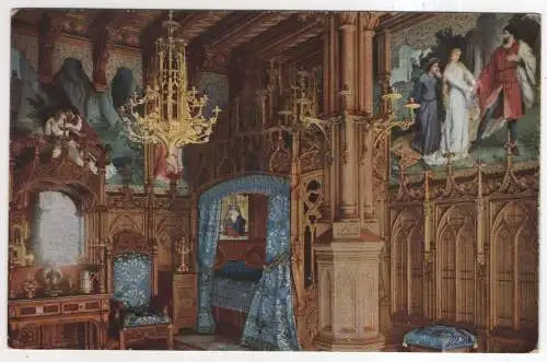 [Ansichtskarte] GERMANY - Neuschwanstein - Kgl. Schloß - Schlafzimmer. 