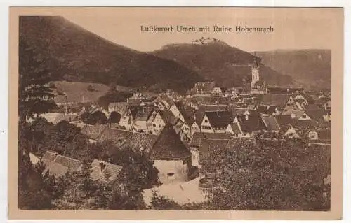 [Ansichtskarte] GERMANY -  Urach mit Ruine Hohenurach. 