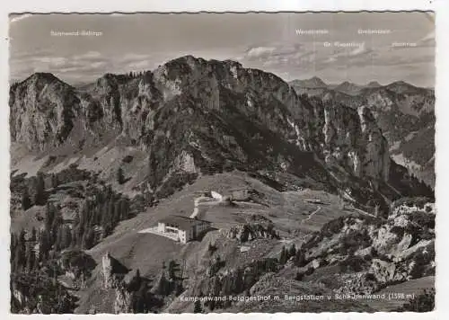 [Ansichtskarte] GERMANY - Kampenwand Berggasthof m. Bergstation u. Scheibenwand. 